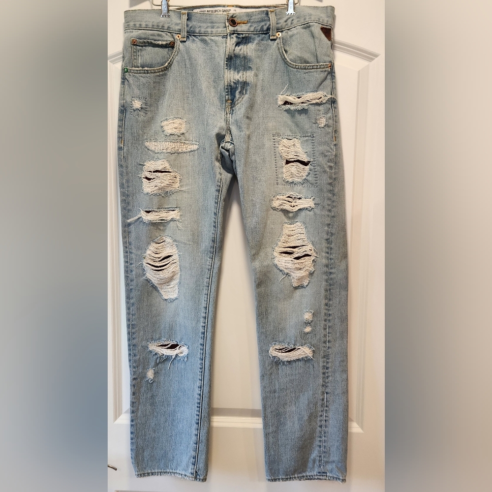 MEN'S LIFTED RESEARCH GROUP LRG BLUE DENIM JEANS SIZE 34